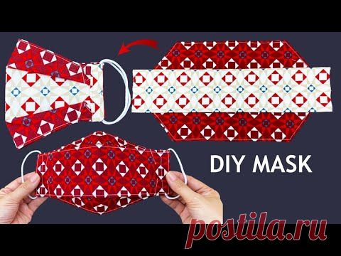 New Style 2 Tone! Diy 3D Face Mask No Fog On Glasses Easy Pattern Sewing Tutorial | How to Make Mask