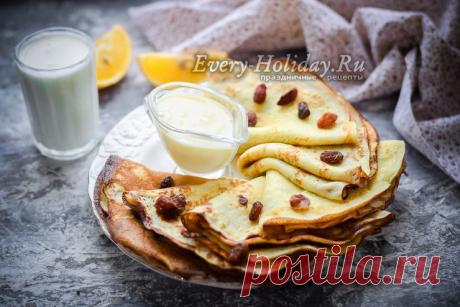Блины на горячем кефире, рецепт с фото