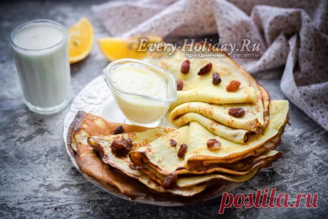 Блины на горячем кефире, рецепт с фото