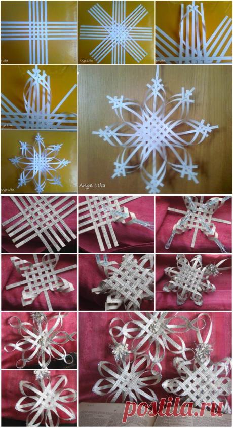 Creative Ideas – DIY 3D Paper Snowflake Christmas Ornament | iCreativeIdeas.com