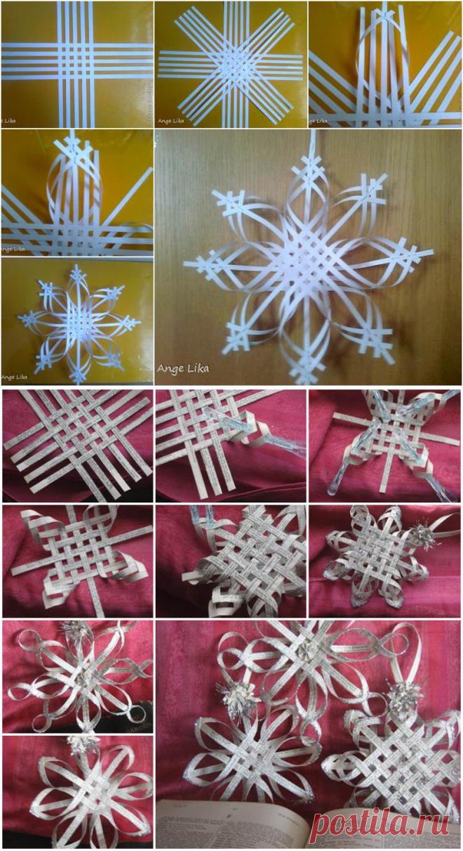 Creative Ideas – DIY 3D Paper Snowflake Christmas Ornament | iCreativeIdeas.com