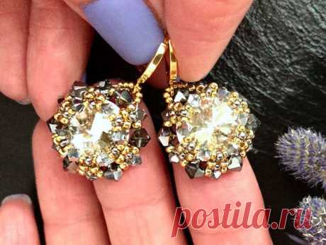 Мастер-класс : Создаем серьги из бисера и кристаллов Swarovski! | Журнал Ярмарки Мастеров