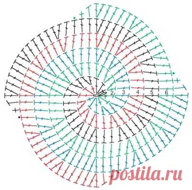 Разноцветный спиральный мотив