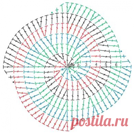 Разноцветный спиральный мотив