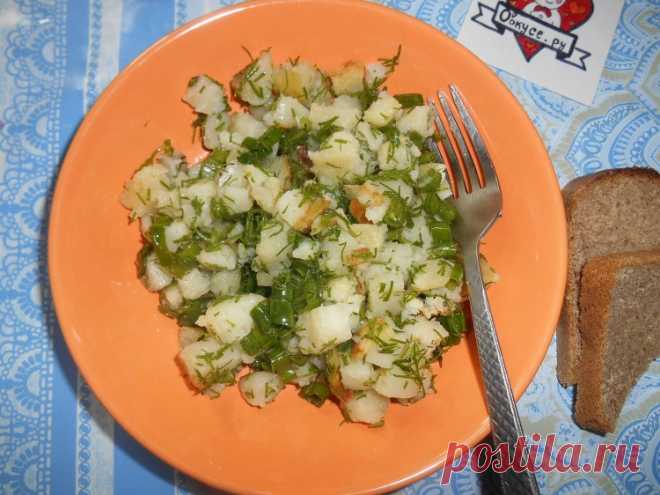 Картофельный салат с зеленью - Простые рецепты Овкусе.ру