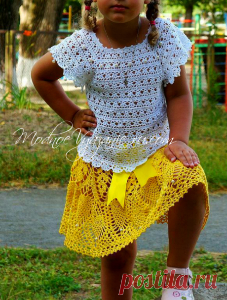Кофточка для девочек крючком - Crochet Modnoe Vyazanie