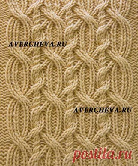 Узор спицами 941 « Косы на основе резинки 3» | каталог вязаных спицами узоров