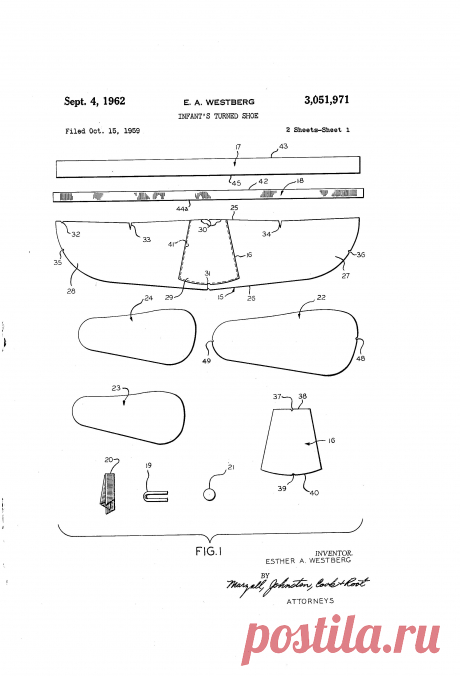 Патент US3051971 - Infant's turned shoe - Google Патенты