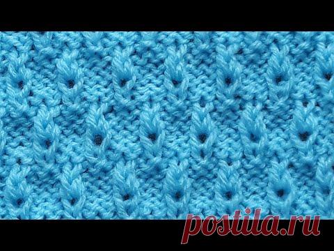 Ажурный узор спицами 