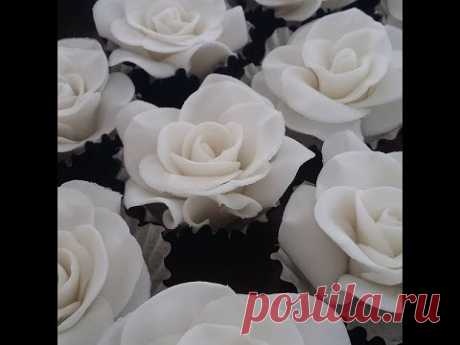 Rosa de pasta americana simples para iniciantes