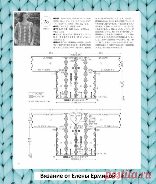 Схемы вязания к 25 моделям японского журнала 