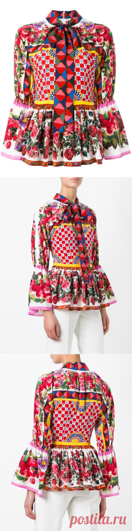 Dolce & Gabbana Блузка с Баской - Купить в Интернет Магазине в Москве | Цены, Фото.