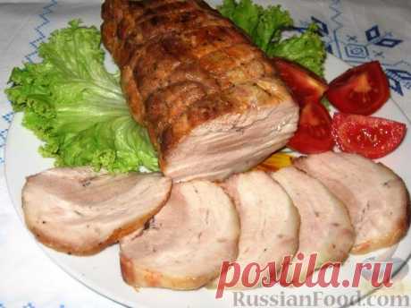 Рецепт: Буженина из свиной грудинки на RussianFood.com