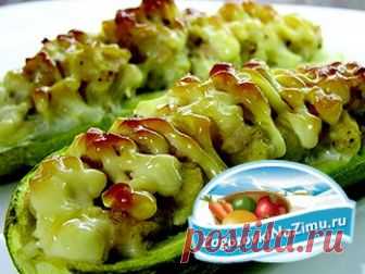 Фаршированные кабачки с овощами в духовке. Рецепт с пошаговыми фото
