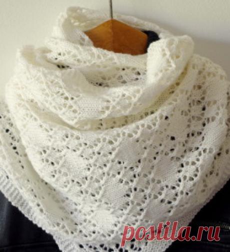 Шаль узором Пасьянс – шаблон герцогиня