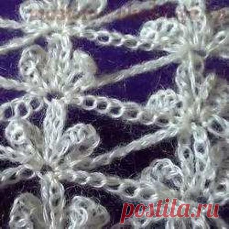 Видео мастер-класс по вязанию крючком: Ажурный узор Трилистники - Lace pattern Trefoils