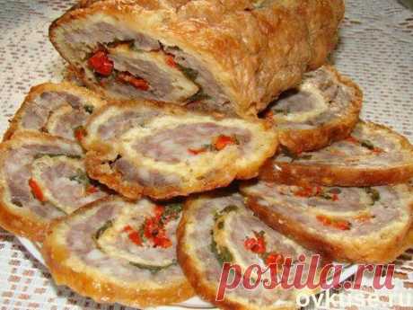 Рулет из сыра с мясным фаршем (закуска) - Простые рецепты Овкусе.ру