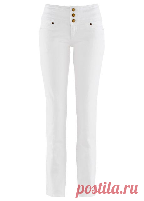 Джинсы, низкий рост (K) голубой «потертый» - Для женщин - John Baner JEANSWEAR - bonprix.kz