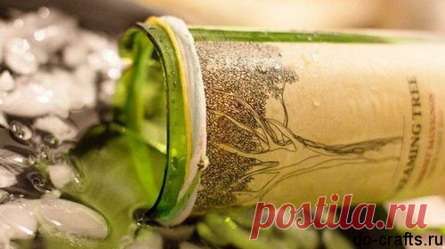 Как разрезать стеклянную бутылку ниткой | Самоделкино