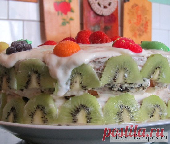 Йогуртовый торт с ананасом © Кулинарный блог #Рецепты Надежды