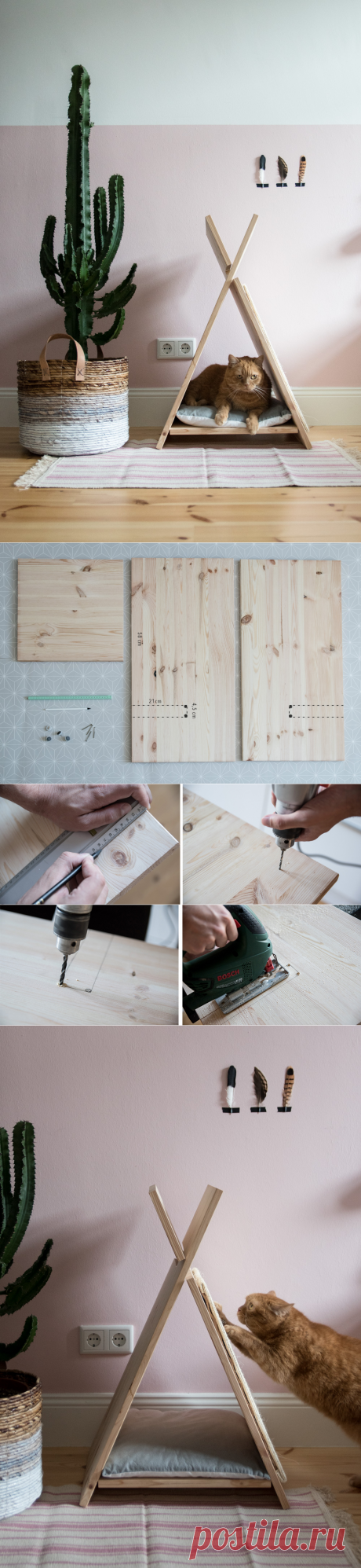 DIY Katzentipi – Schlafplatz und Kratzmöbel in einem | craftifair