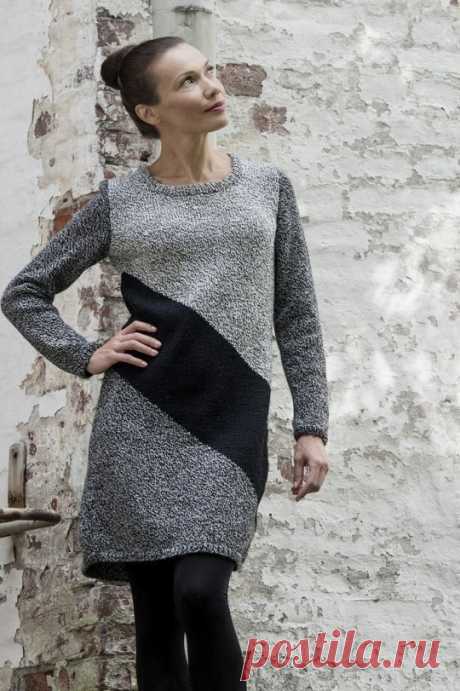Платье спицами.
Размеры: XS-S-M-L-XL-XXL. Обхват груди (готовое изделие): 76[84:92:100:110:120] см.