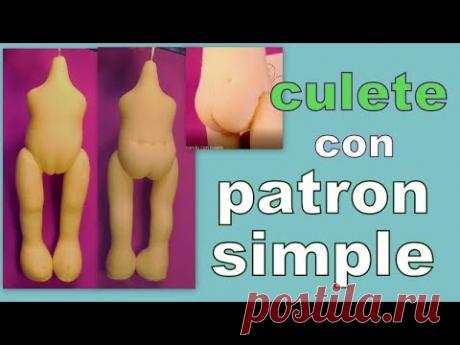 culete de muñeca con patron simple , manualilolis  video- 297