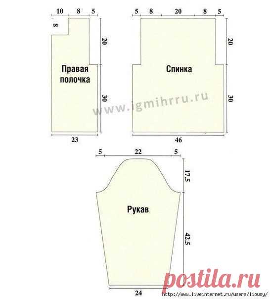 Единые универсальные выкройки для вязания жакетов и пуловеров