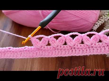 Unique Very Easy Crochet sewing pattern baby blanket consisting of two rows for beginners