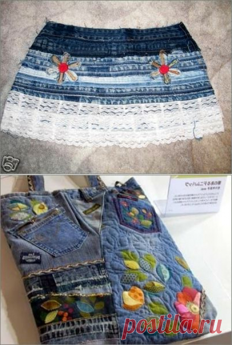 Что можно сделать из джинс? What can we make of jeans? ~ HandMadiya.com