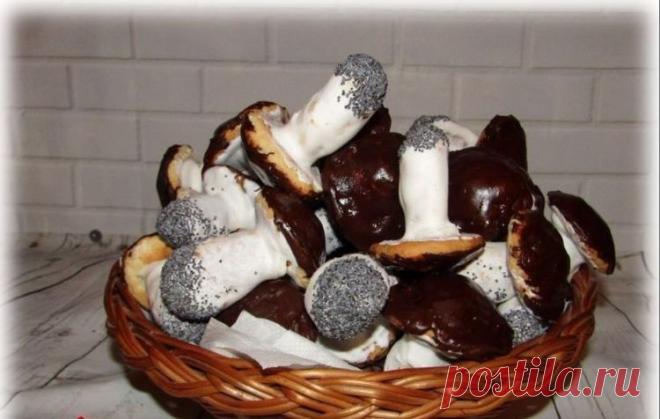 Очень вкусное печенье «Грибочки»