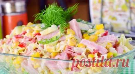 Салат С Ветчиной И Пекинской Капустой Салат с ветчиной и пекинской капустой - не требует времени на предварительное отваривание ингредиентов. Всё нарезал и готово.