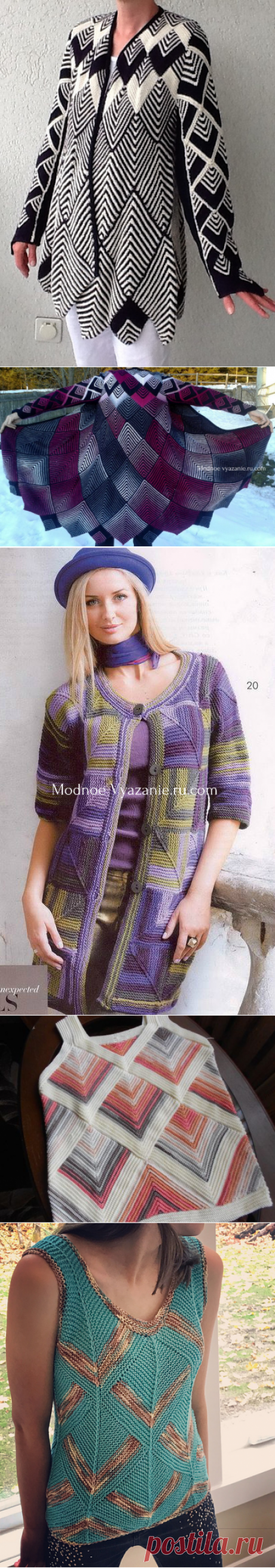 Модели вязаной одежды в технике пэчворк спицами - Modnoe Vyazanie ru.com
