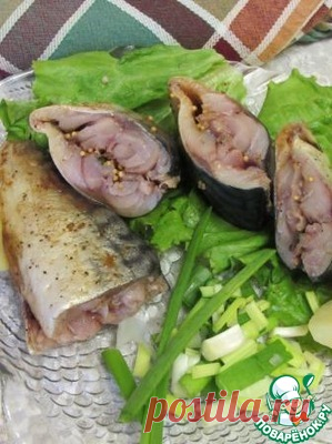Скумбрия солёная из морозильной камеры - кулинарный рецепт