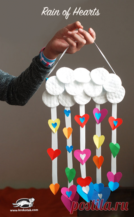 Rain of Hearts with Cotton Pads | krokotak