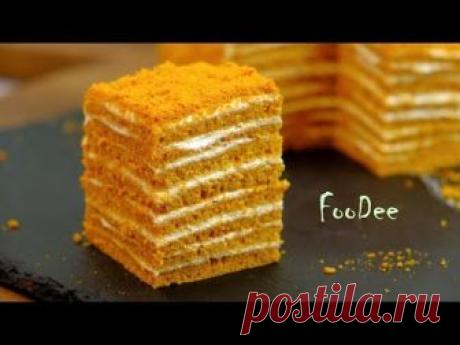 Медовик за 30 минут без раскатки коржей