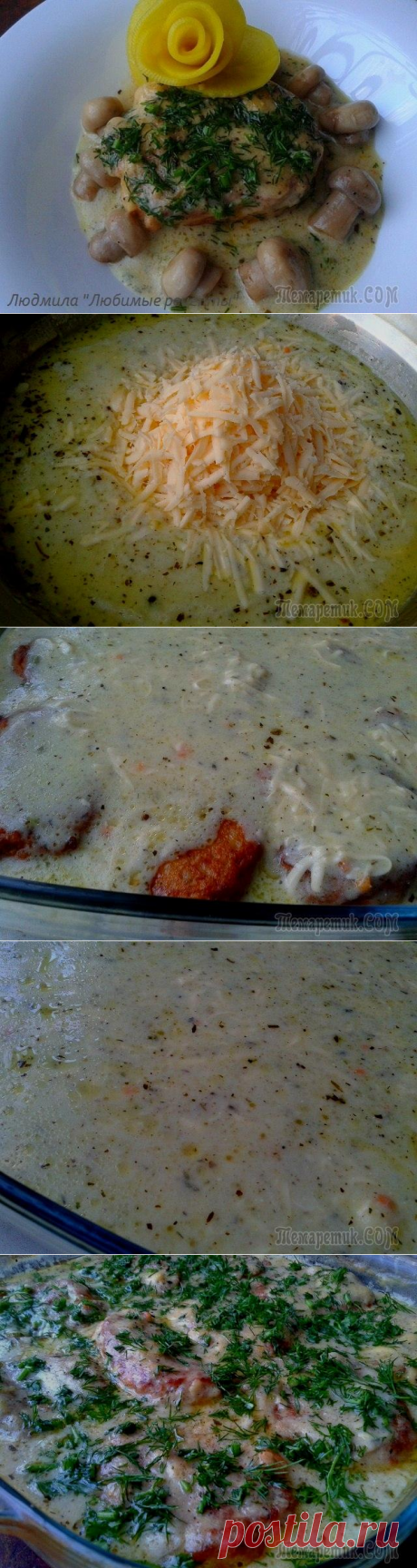 РЫБНЫЕ КОТЛЕТЫ ПОД СМЕТАННО-СЫРНЫМ СОУСОМ.