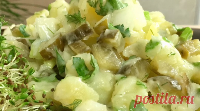Простенький салат «Баварский»: вкусное блюдо в пост