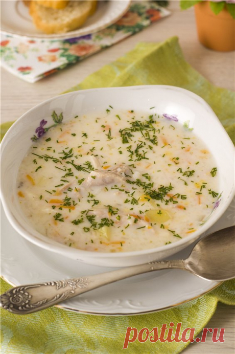 Сырный суп с курицей и рисом. 2/100 Этот суп один из любимых у моего мужа. Суп получается сытным и со сливочно-сырным вкусом. Порция из этого кол-ва ингредиентов получается большая, кастрюля на 4…