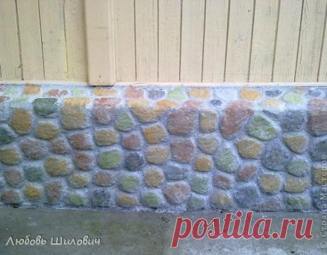 Цоколь своими руками. Имитация природного камня