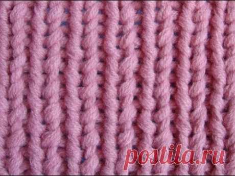 Как вязать резинку 1х1 Вязание на спицах Узор 3 Knitting basics