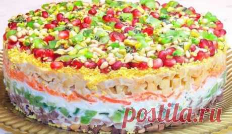 Очень красивый праздничный салат «Драгоценная россыпь» — Вкусно!