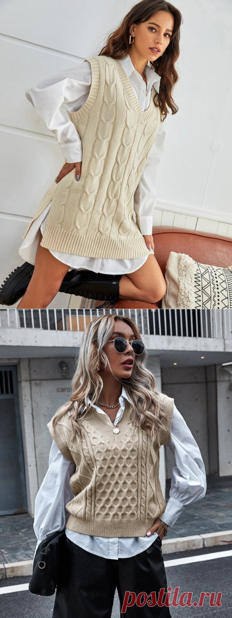 Вязаные жилеты. Подборка современных моделей. | Магия Вязания / Knitting Magic | Яндекс Дзен