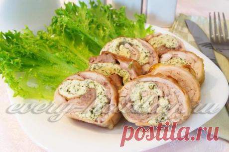 Куриный рулет с омлетом: рецепт