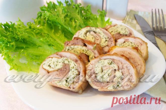 Куриный рулет с омлетом: рецепт