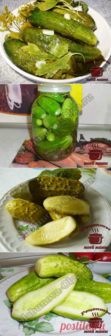 Малосольные огурцы. Рецепт. Фото