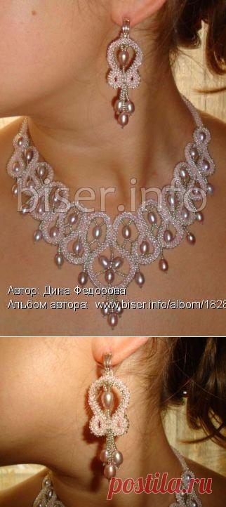 Гарнитур "Русалочьи слезы" | biser.info - всё о бисере и бисерном творчестве