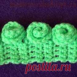 Видео мастер-класс по вязанию крючком. Кайма Бутончики