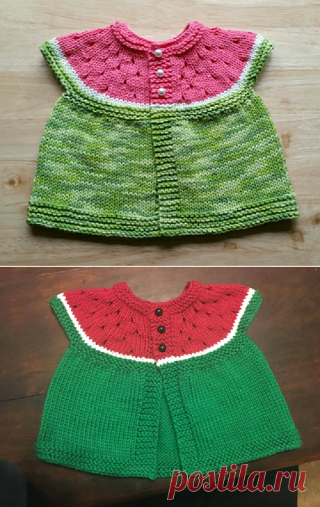 Ravelry: Watermelon Baby Cardigan pattern by Stitchylinda Designs