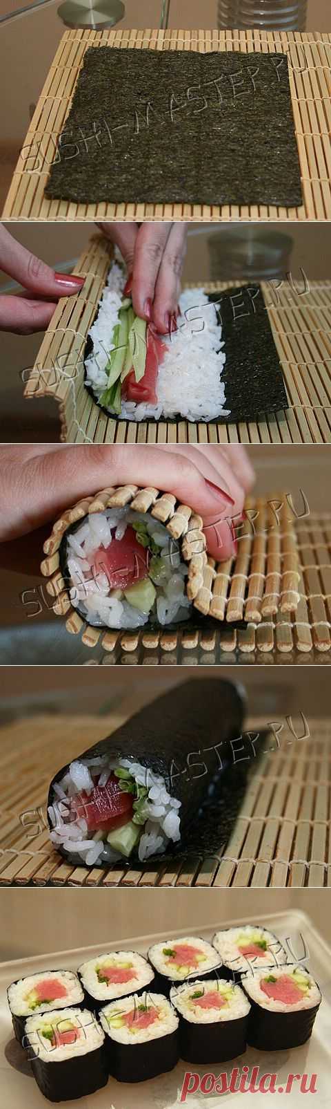 Как скрутить ролл без "улитки", или Правильные маки-суши ― Суши-Мастер